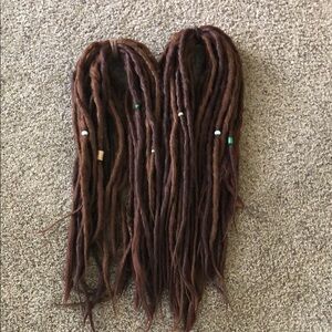 Chocolate Brown Synthetic Dreadlock Extensions